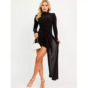 Ella high low formal wrap dress store
