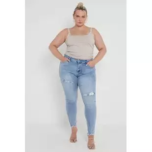 Plus size jeans with embellished pockets on sale
