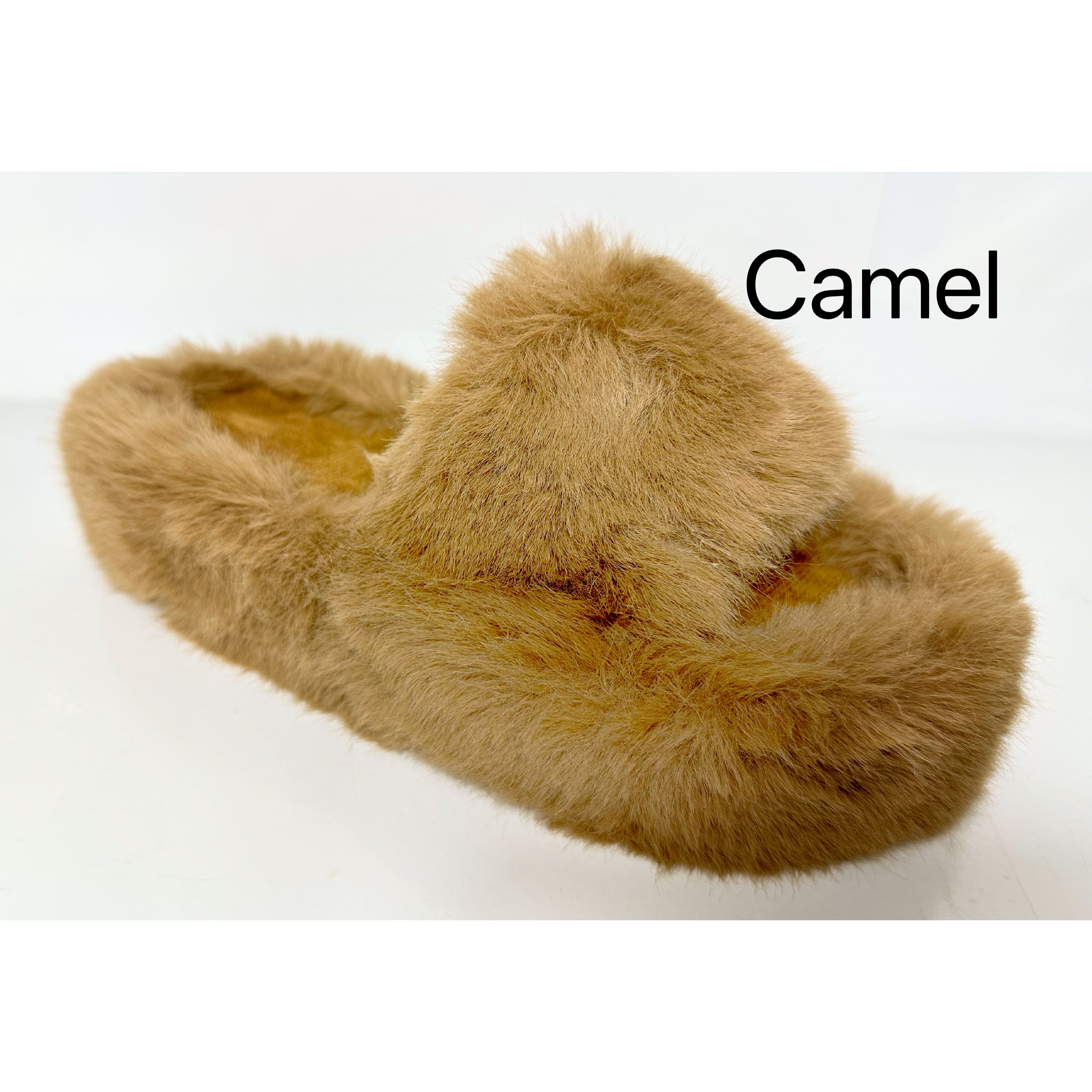 Fluffy sliders full fur slippers Go Wholesale