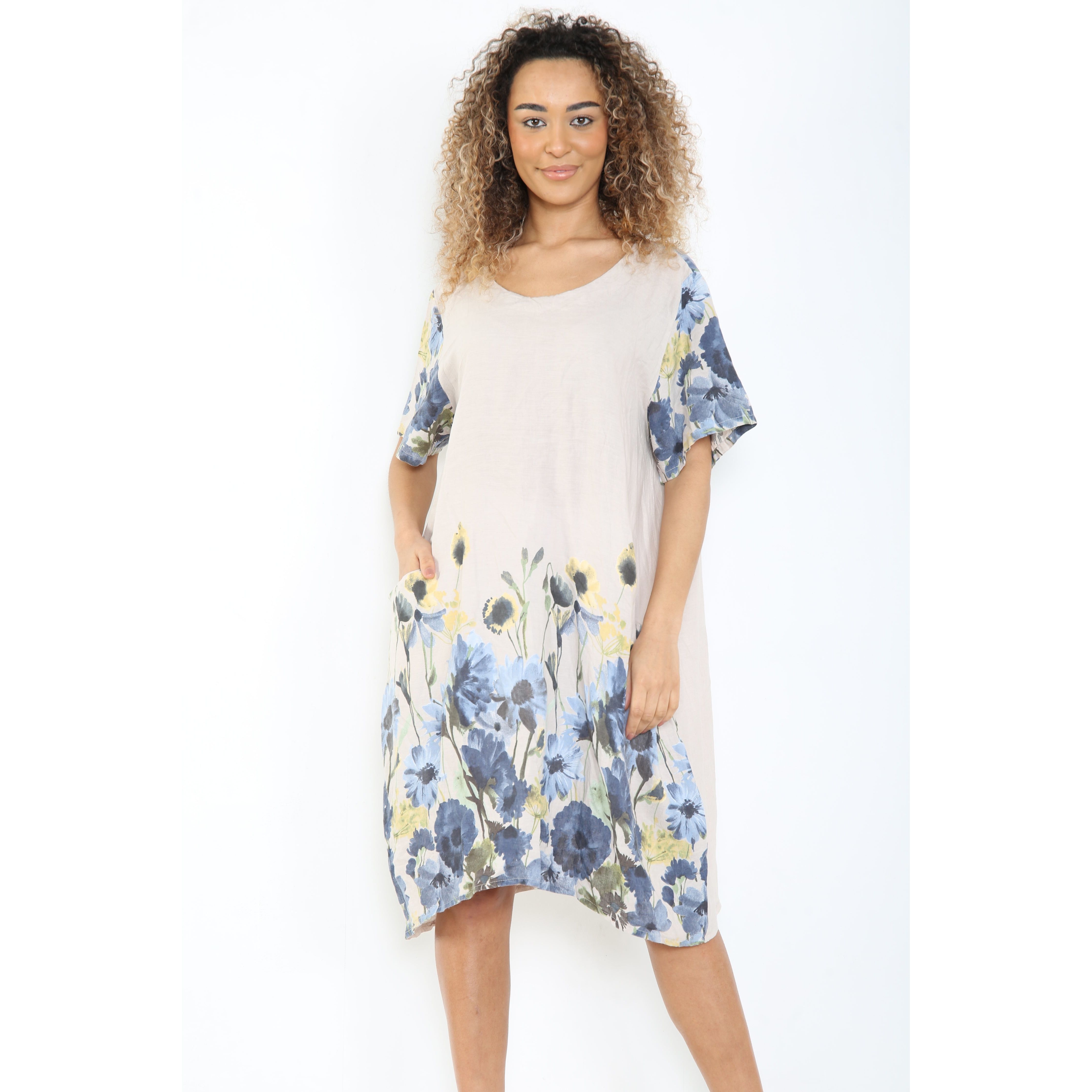 LinenFlower Dress Go Wholesale