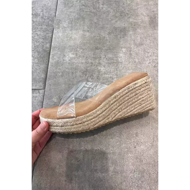 Clear slip on wedges hotsell