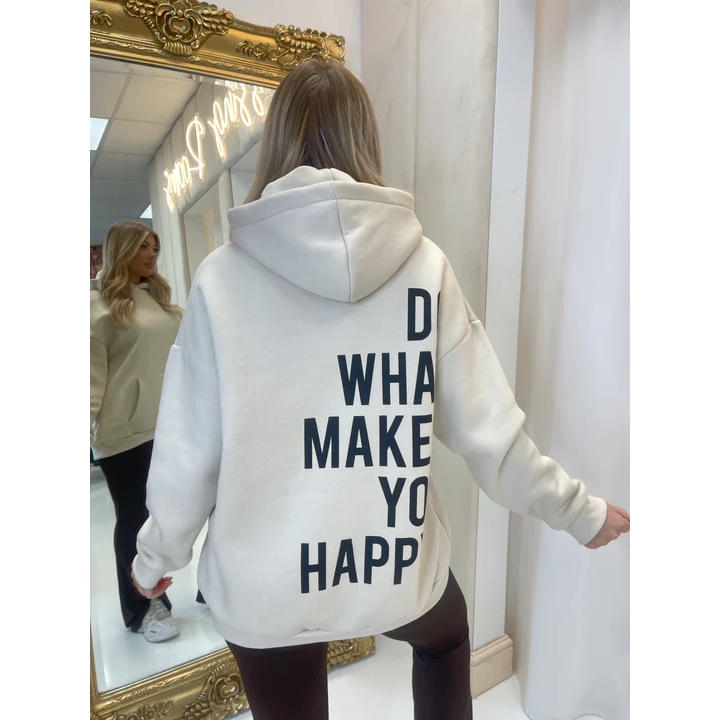 Be happy hoodie best sale