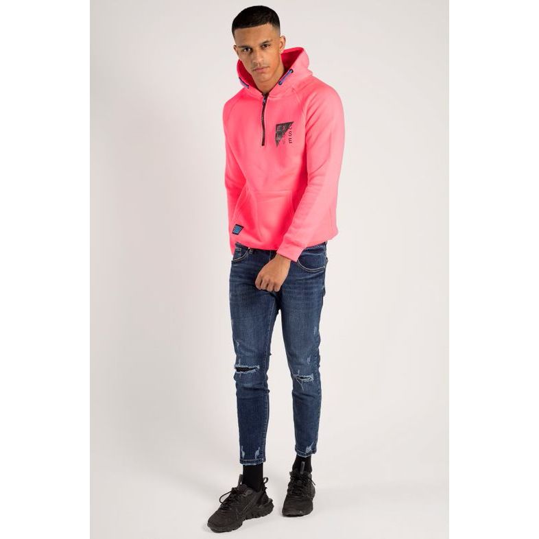 Neon pink half online zip