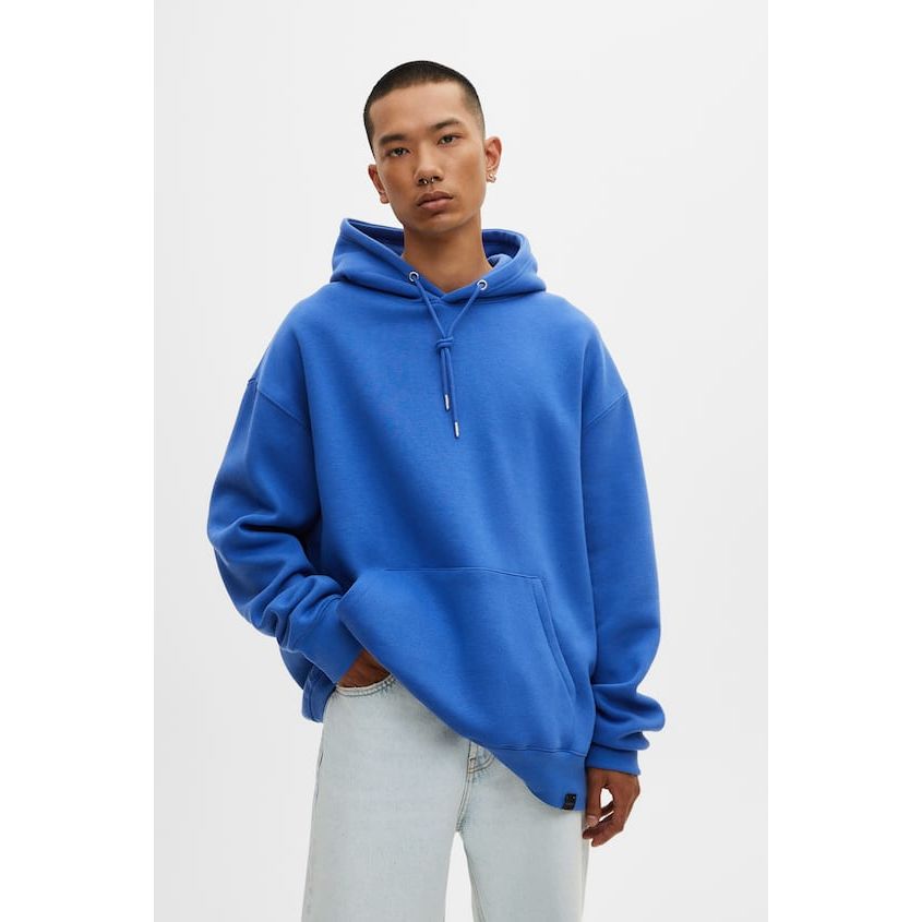 Royal Blue Basic Fleece Pullover Hoodie Go Wholesale