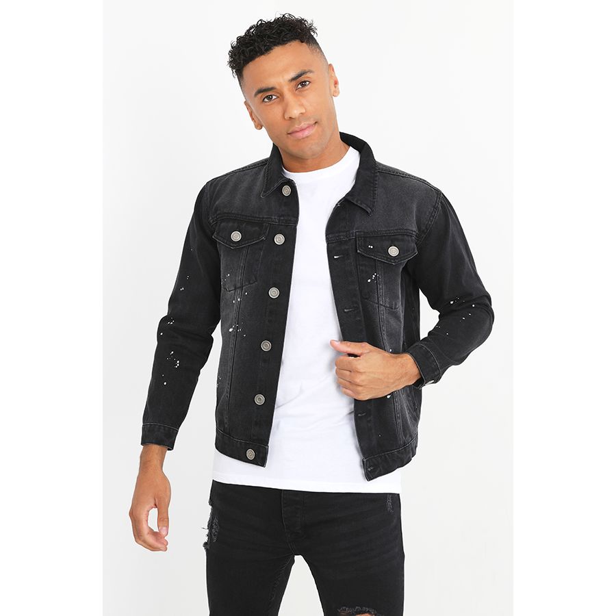 Painted black 2025 denim jacket